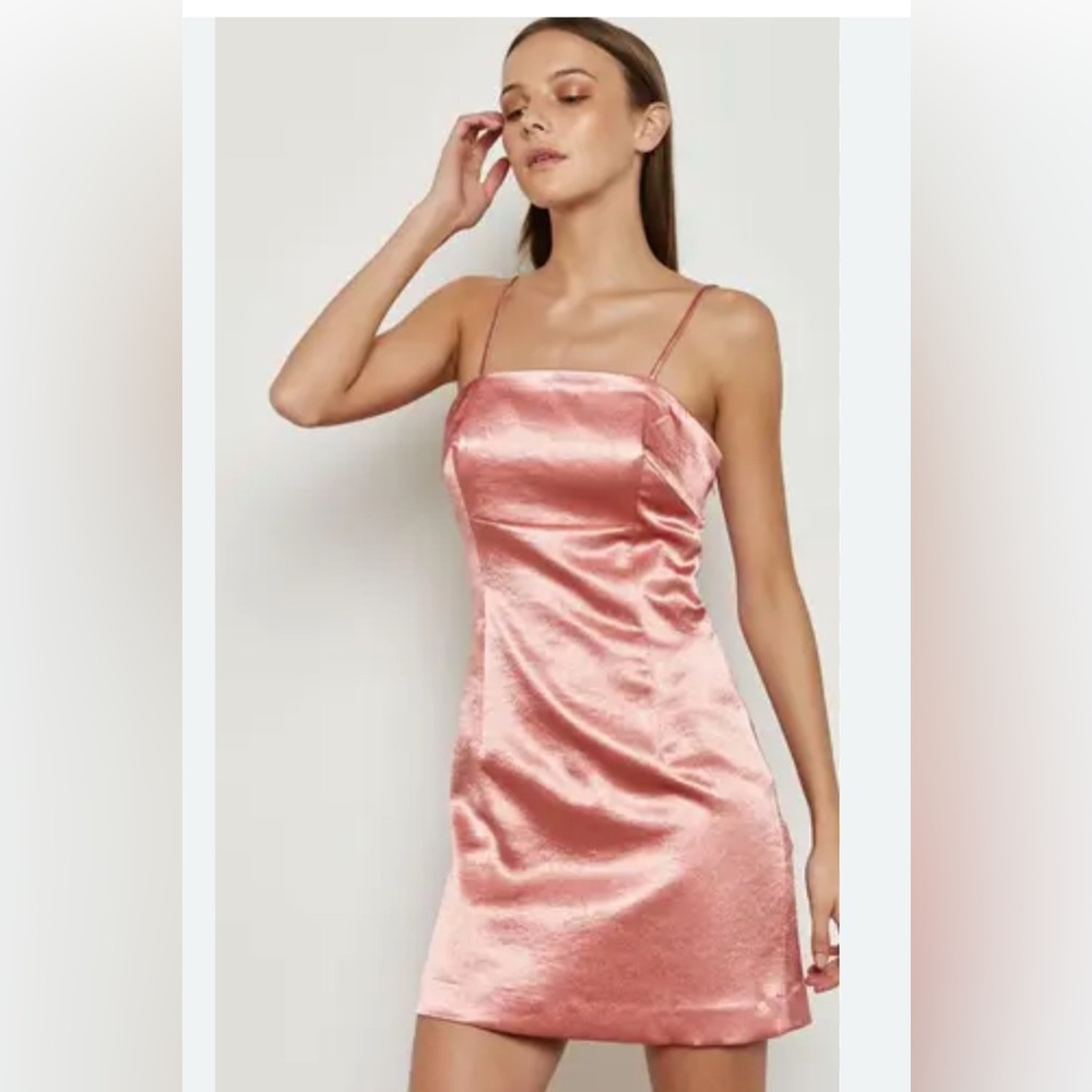 Forever 21 Pink Slip Mini Dress Spaghetti Strap